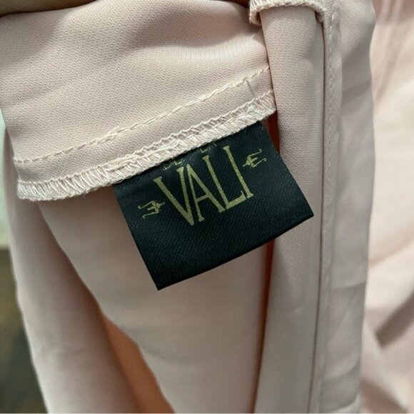 De La Vali Dress Size 8 Satin Blush Pink Long Sleeve Open Back Mini - Picture 6 of 12